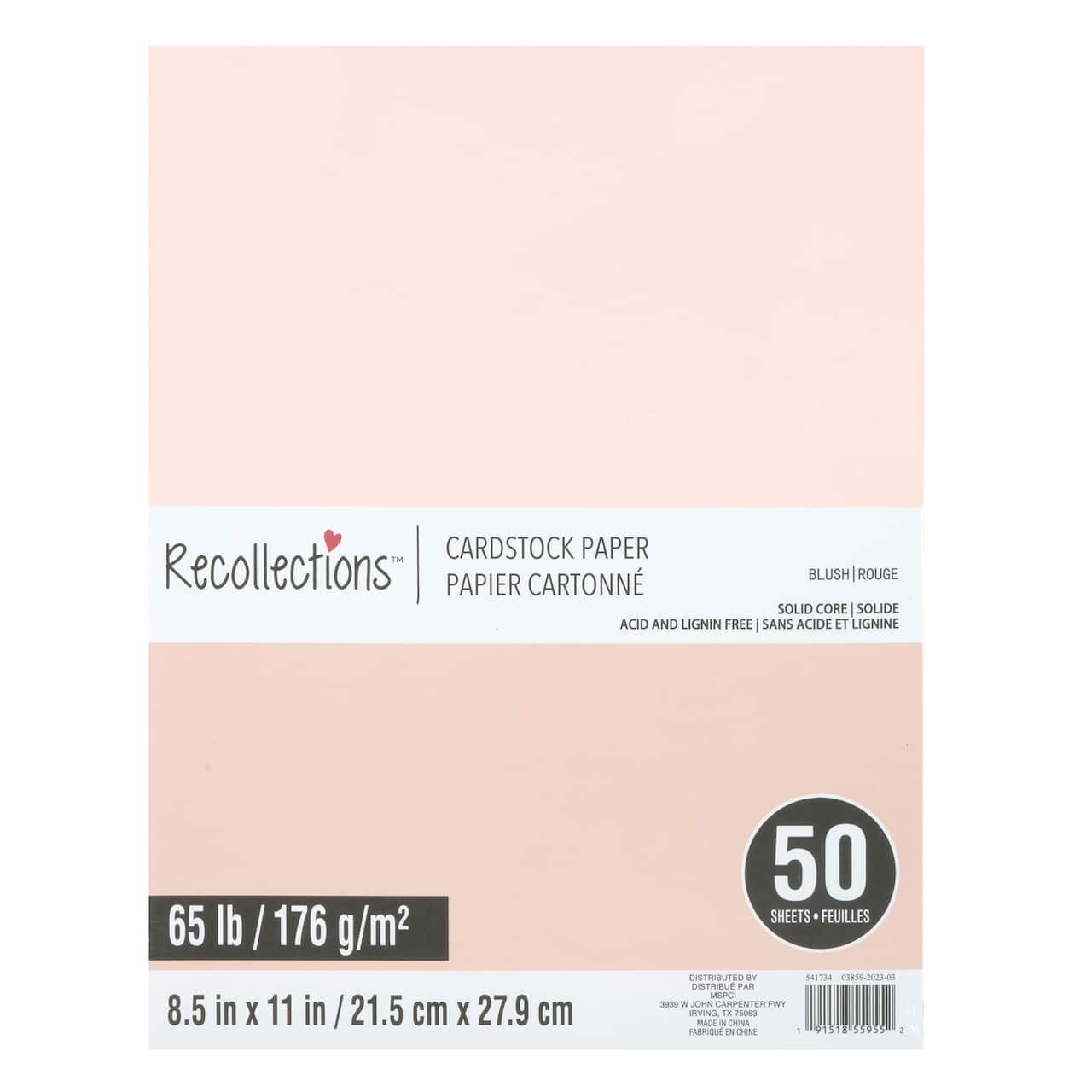 8.5" x 11" Cardstock Paper by Recollections™, 50 Sheets